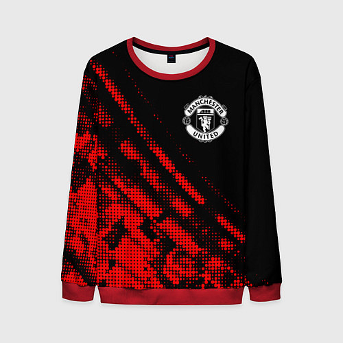 Мужской свитшот Manchester United sport grunge / 3D-Красный – фото 1