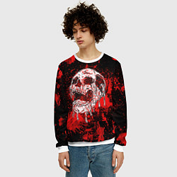 Свитшот мужской Bloody skull, цвет: 3D-белый — фото 2
