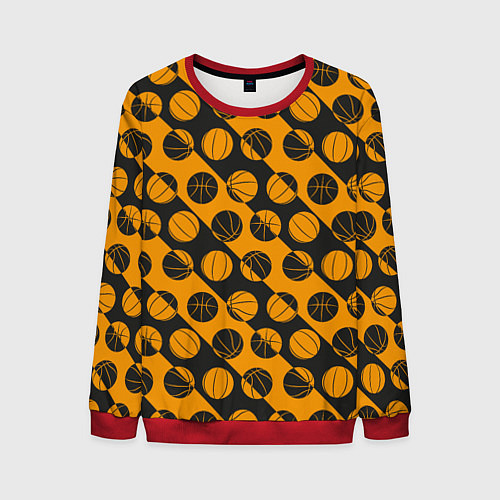 Мужской свитшот Баскетбольный дизайн / 3D-Красный – фото 1