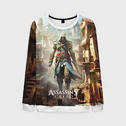 Свитшот мужской Assassins creed старый город, цвет: 3D-белый