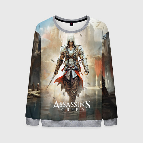 Мужской свитшот Assassins creed poster game / 3D-Меланж – фото 1