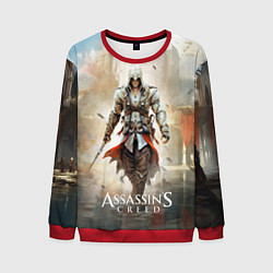 Свитшот мужской Assassins creed poster game, цвет: 3D-красный