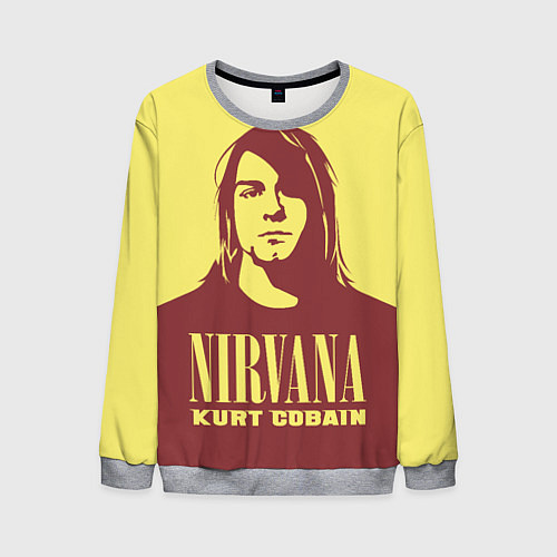 Мужской свитшот Kurt Cobain Nirvana / 3D-Меланж – фото 1