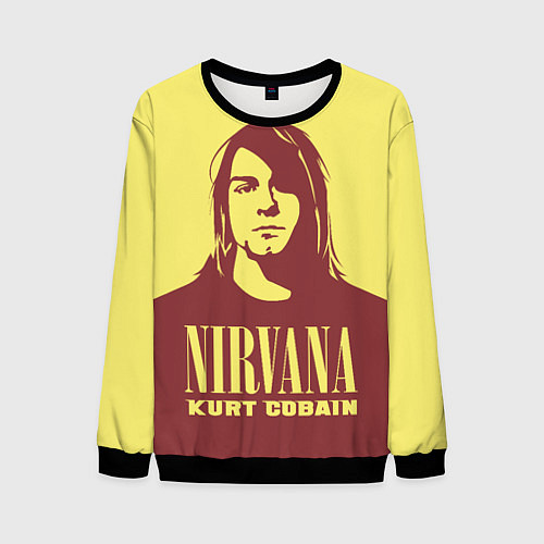 Мужской свитшот Kurt Cobain Nirvana / 3D-Черный – фото 1