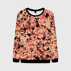 Свитшот мужской Абстракция персиковый пятнистый, цвет: 3D-черный