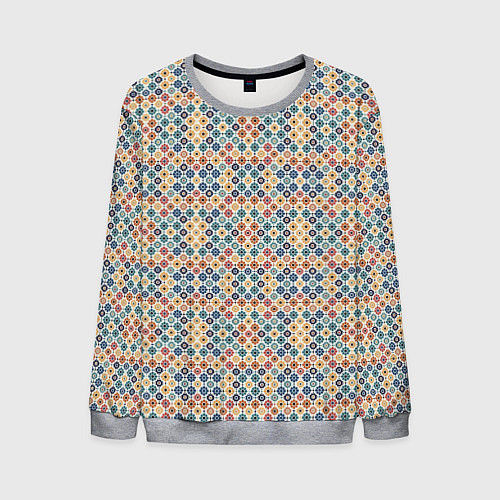 Мужской свитшот Марокканский узор / 3D-Меланж – фото 1