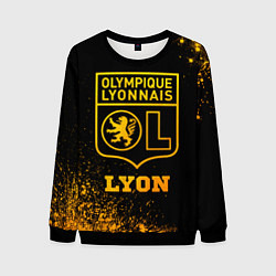 Свитшот мужской Lyon - gold gradient, цвет: 3D-черный