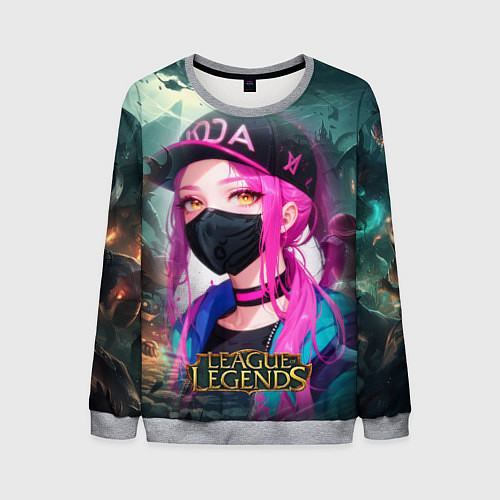 Мужской свитшот League Of Legends Akali Kda / 3D-Меланж – фото 1