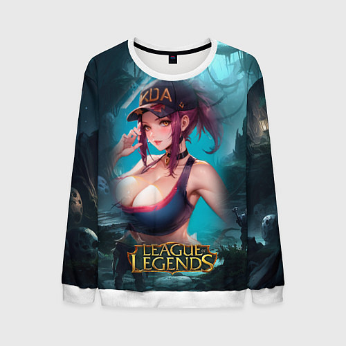 Мужской свитшот League Of Legends Akali Kda / 3D-Белый – фото 1