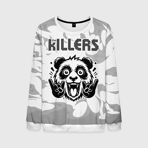 Мужской свитшот The Killers рок панда на светлом фоне / 3D-Белый – фото 1