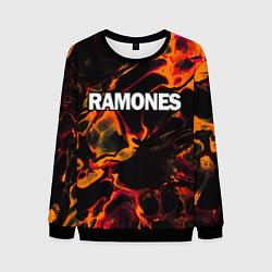Свитшот мужской Ramones red lava, цвет: 3D-черный
