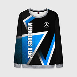 Свитшот мужской Mercedes - blue metal, цвет: 3D-меланж
