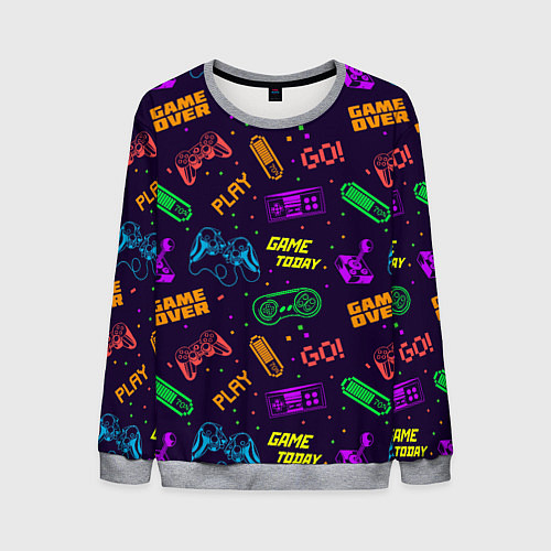 Мужской свитшот Game today / 3D-Меланж – фото 1