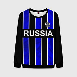 Свитшот мужской Россия- черно-синяя униформа, цвет: 3D-черный