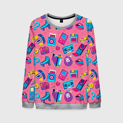 Мужской свитшот 90 s baby / 3D-Меланж – фото 1