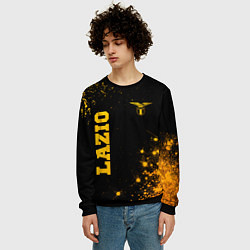 Свитшот мужской Lazio - gold gradient вертикально, цвет: 3D-черный — фото 2