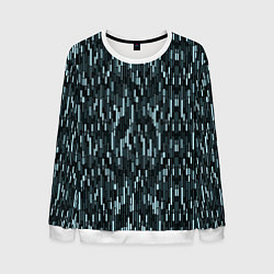 Мужской свитшот Тёмный бирюзовый паттерн полосочки