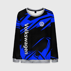 Свитшот мужской Volkswagen - blue stripes, цвет: 3D-меланж