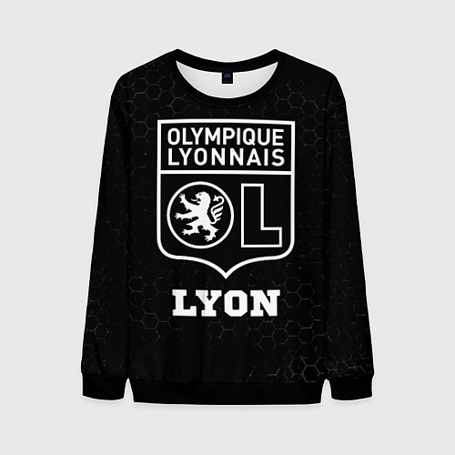 Мужской свитшот Lyon sport на темном фоне / 3D-Черный – фото 1