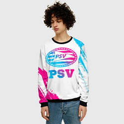 Свитшот мужской PSV neon gradient style, цвет: 3D-черный — фото 2