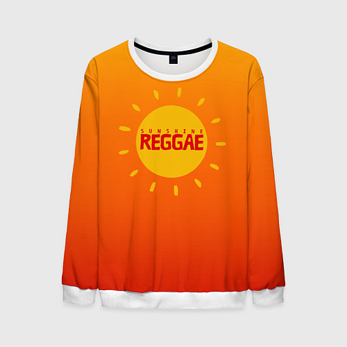 Мужской свитшот Orange sunshine reggae / 3D-Белый – фото 1