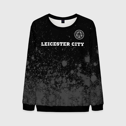 Мужской свитшот Leicester City sport на темном фоне посередине / 3D-Черный – фото 1