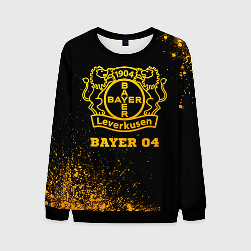 Мужской свитшот Bayer 04 - gold gradient / 3D-Черный – фото 1