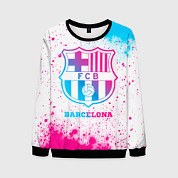 Свитшот мужской Barcelona neon gradient style, цвет: 3D-черный