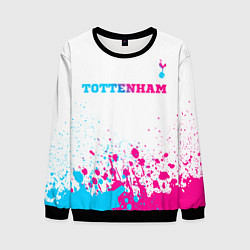 Свитшот мужской Tottenham neon gradient style посередине, цвет: 3D-черный