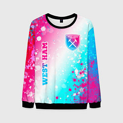 Мужской свитшот West Ham neon gradient style вертикально