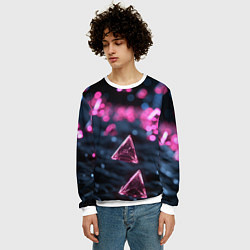 Свитшот мужской Абстрактный космос фантастика, цвет: 3D-белый — фото 2