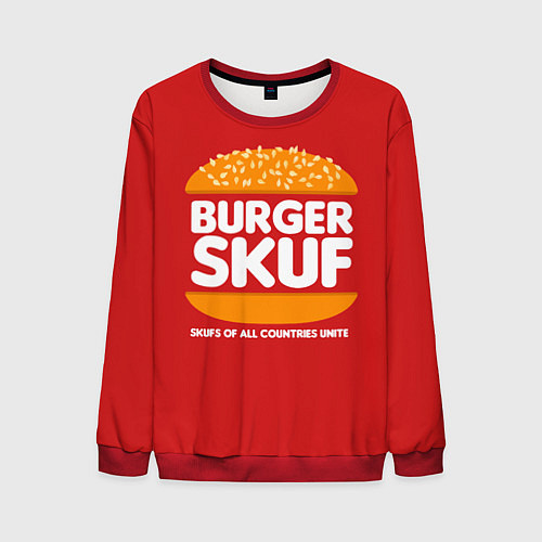 Мужской свитшот Burger skuf / 3D-Красный – фото 1
