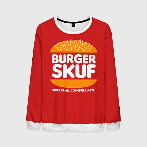 Мужской свитшот Burger skuf / 3D-Белый – фото 1