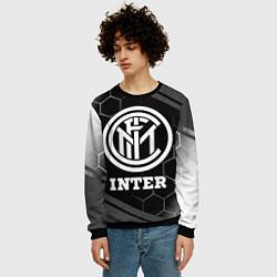 Свитшот мужской Inter sport на темном фоне, цвет: 3D-черный — фото 2