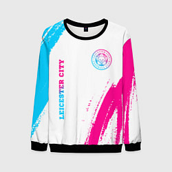 Мужской свитшот Leicester City neon gradient style вертикально