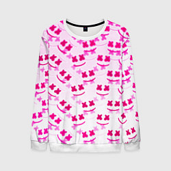 Свитшот мужской Marshmello pink colors, цвет: 3D-белый