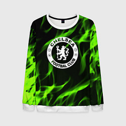 Свитшот мужской Chelsea sport club fc fire, цвет: 3D-белый