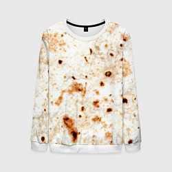 Свитшот мужской Текстура светлого лаваша, цвет: 3D-белый