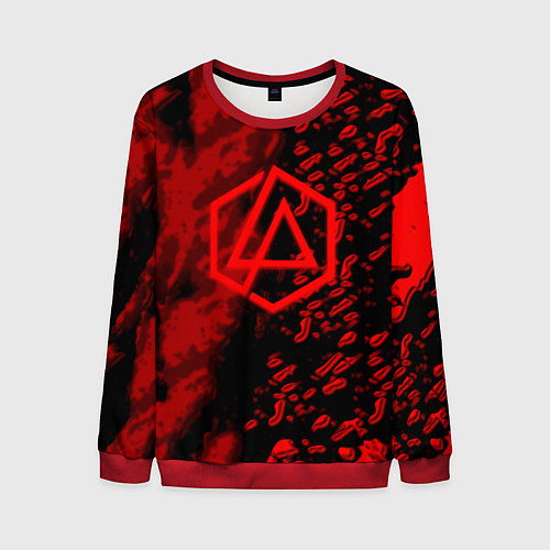 Мужской свитшот Linkin park red logo / 3D-Красный – фото 1