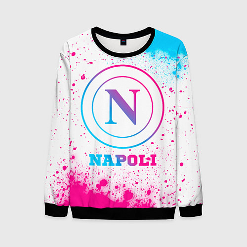 Мужской свитшот Napoli neon gradient style / 3D-Черный – фото 1
