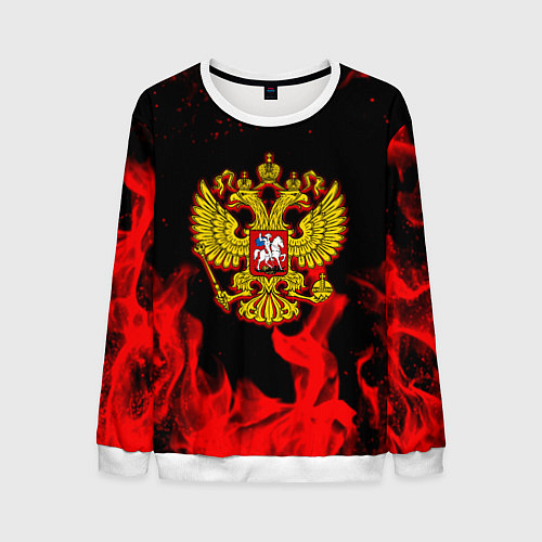 Мужской свитшот Герб России возрождение империи / 3D-Белый – фото 1