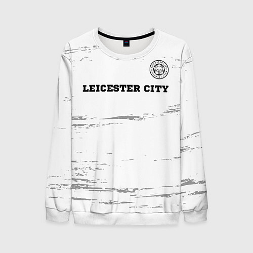 Мужской свитшот Leicester City sport на светлом фоне посередине / 3D-Белый – фото 1