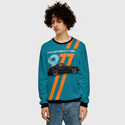Свитшот мужской Порше немецкий спорткар, цвет: 3D-черный — фото 2