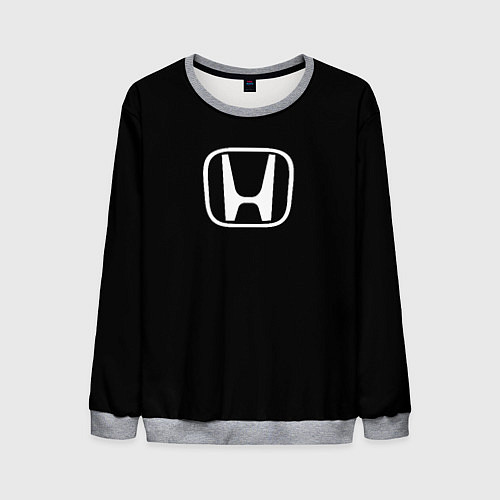 Мужской свитшот Honda white logo / 3D-Меланж – фото 1