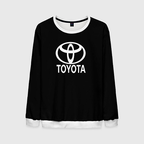 Мужской свитшот Toyota white logo / 3D-Белый – фото 1