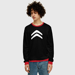 Свитшот мужской Citroen white logo, цвет: 3D-красный — фото 2