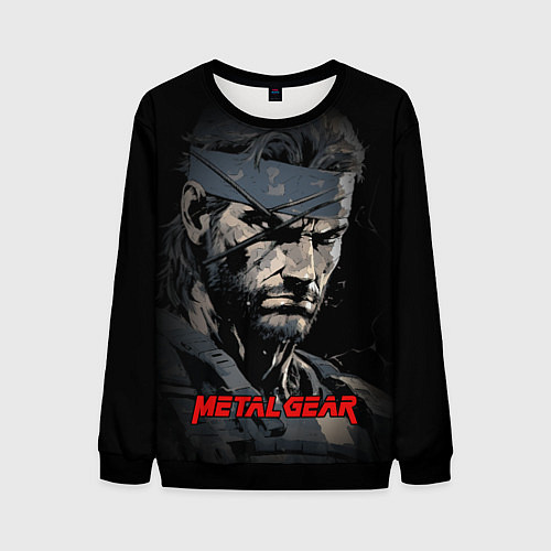 Мужской свитшот Metal gear Venom Snake / 3D-Черный – фото 1