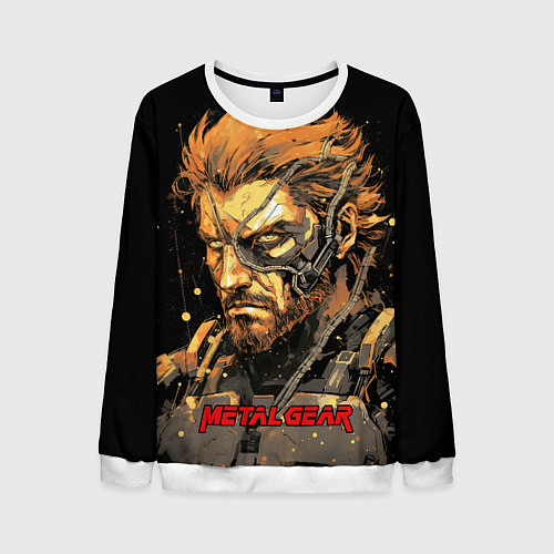 Мужской свитшот Веном Снейк Metal gear game / 3D-Белый – фото 1