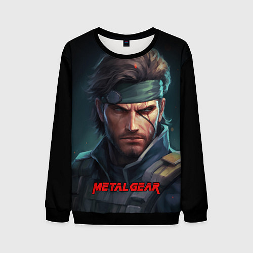 Мужской свитшот Веном Снейк из игры Metal gear / 3D-Черный – фото 1