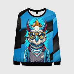 Мужской свитшот Стильная сова в одежде